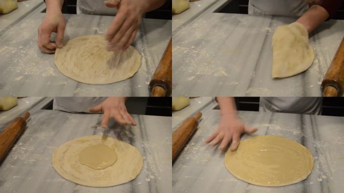芝麻酱甜皮塔饼的制作