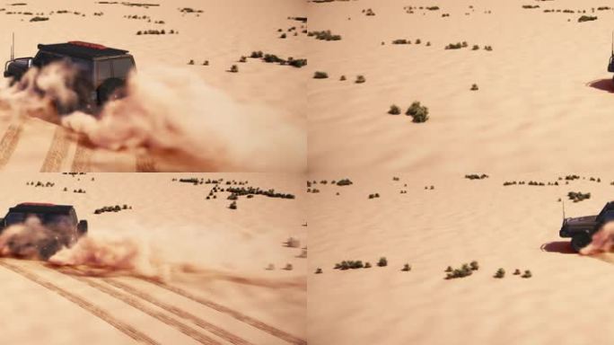 三维沙漠车辆漂移动画演绎