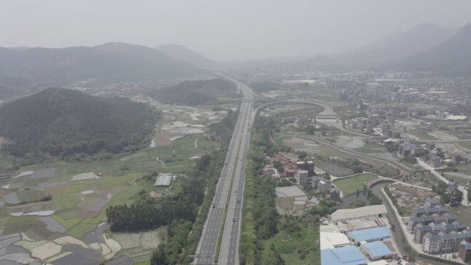 高速公路车流航拍