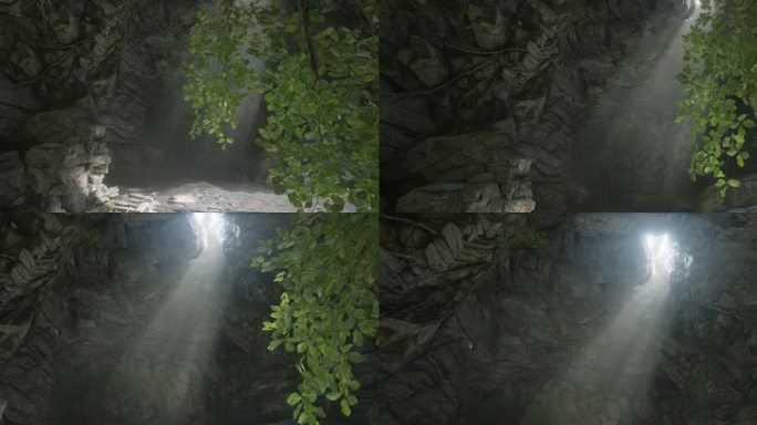 4k神秘洞穴_光束光影④