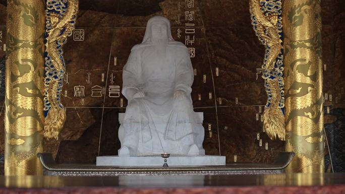 成吉思汗雕像 白色 成陵 祭拜