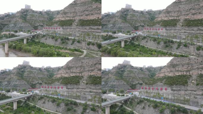 陕西榆林佳县黄河旁地貌大桥39