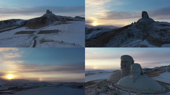 霍林河成吉思汗冰天雪地4k