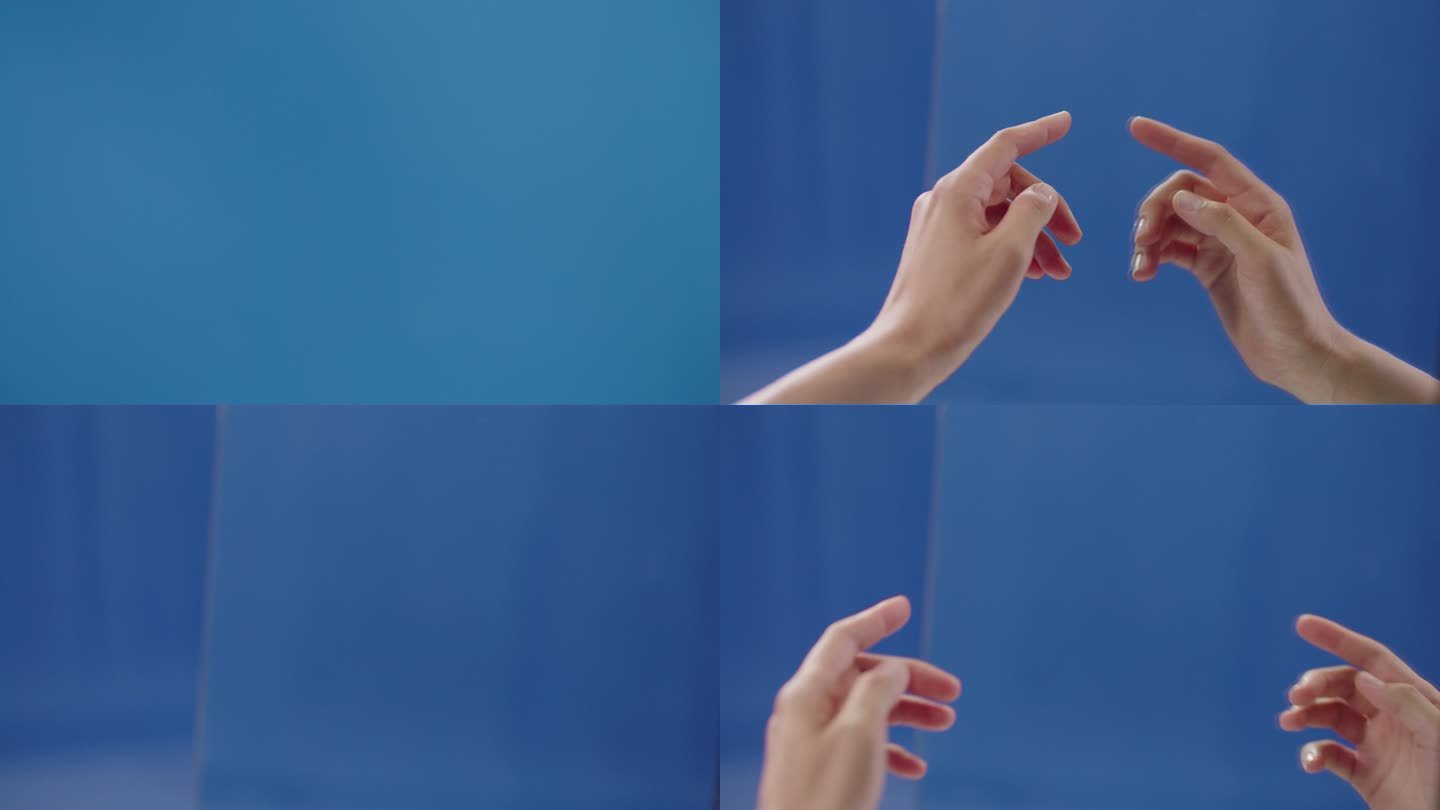 手轻点动作蓝幕4k