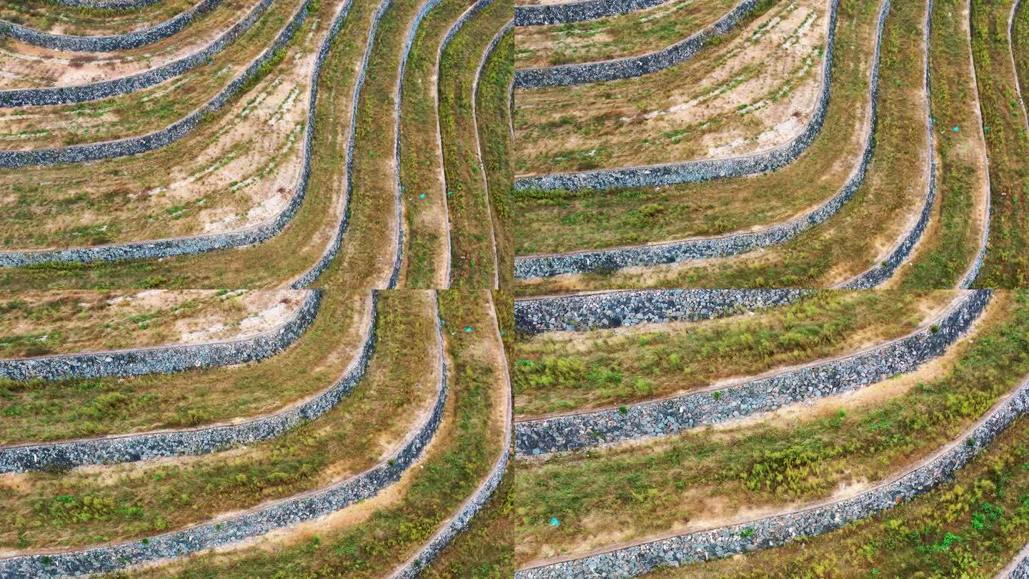 高山大地，山坡上的土地，台地