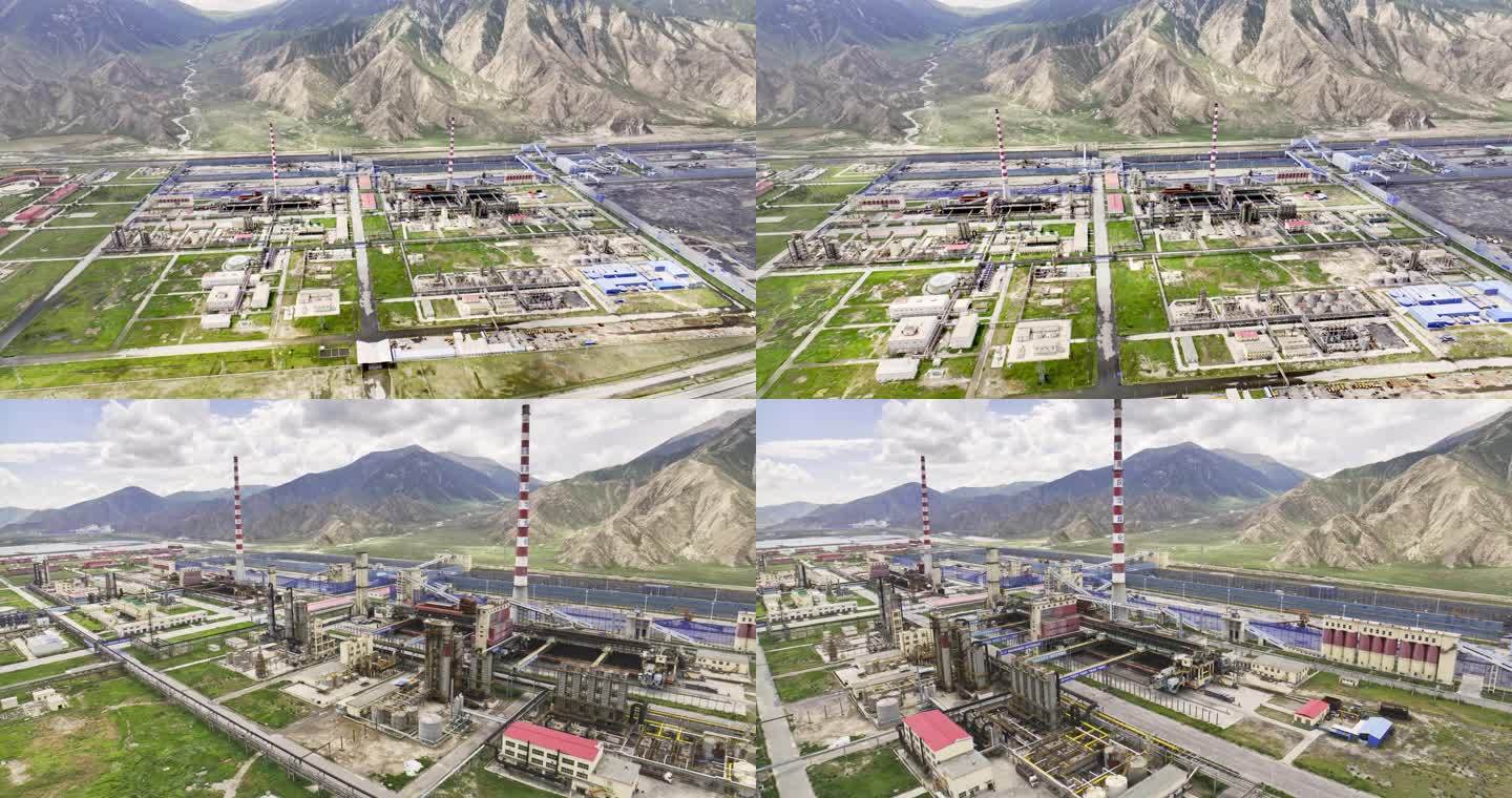 青海煤化工业区 大烟囱 大型中国工业园区