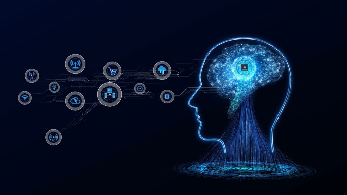 蓝色科技AI大脑人工智能芯片ae模板