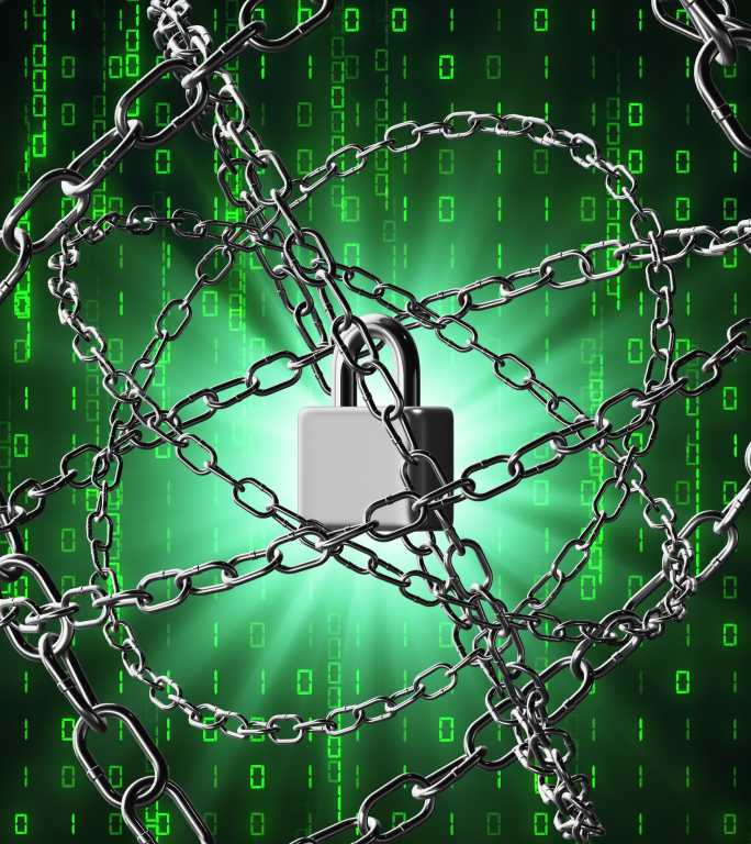 数据信息铁链安全锁（竖版）（五）