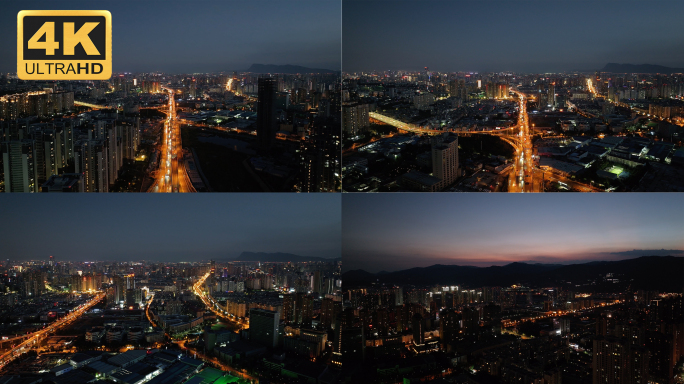 【4K】昆明西市区夜景，昆明京昆高速