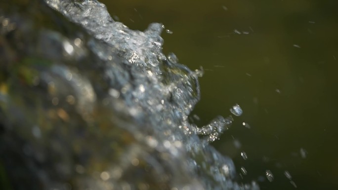 水水流流水瀑布水花水泡溅水自然风景