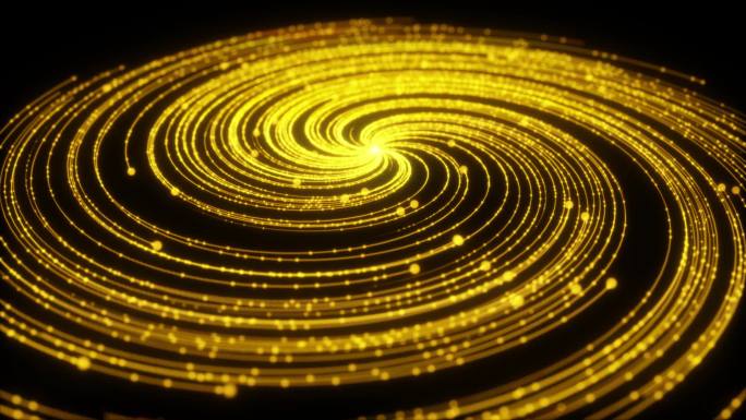 金色螺旋粒子背景