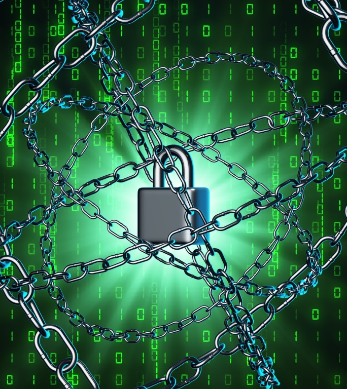 数据信息铁链安全锁（竖版）（七）