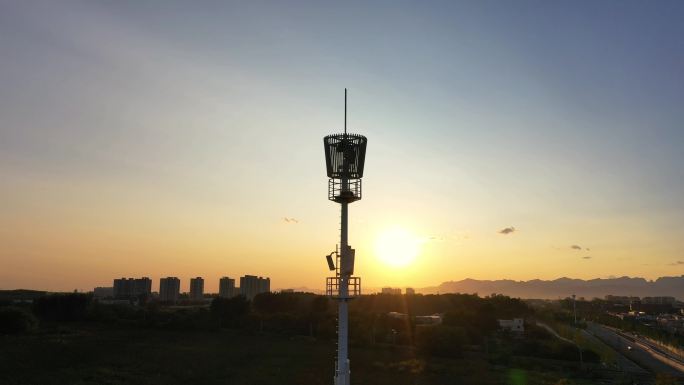 夕阳下建筑