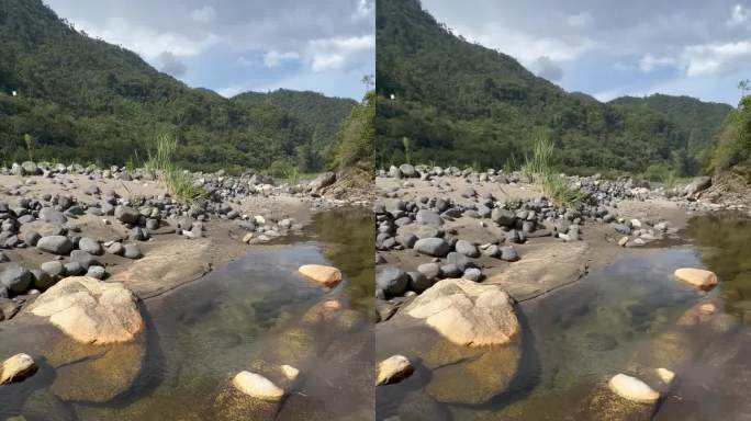 美丽的河流，奇特的岩石和干净的水。