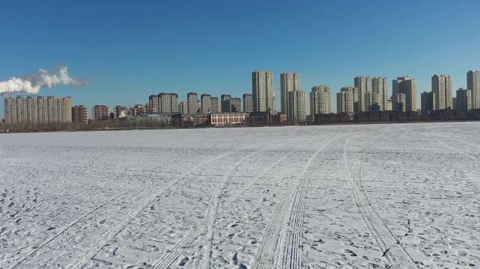 黑龙江大庆市油田石油城市航拍4k