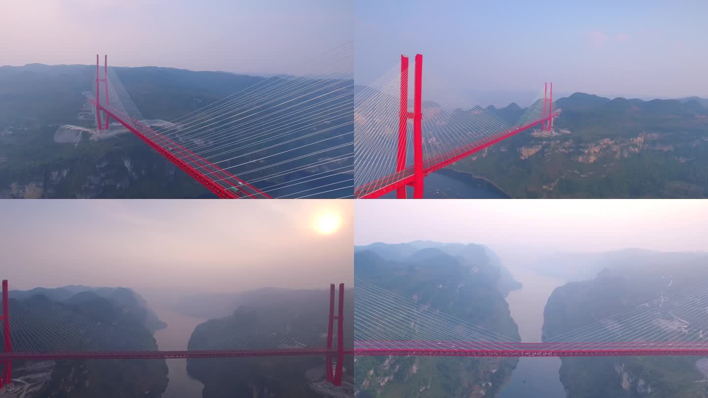 鸭池河大桥航拍视频