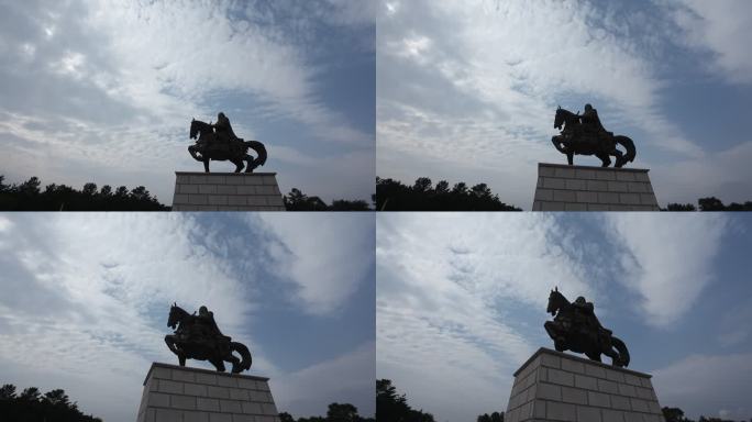 成吉思汗陵 雕像 马