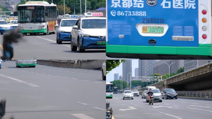 繁忙城市马路车流人流汽车街景_46