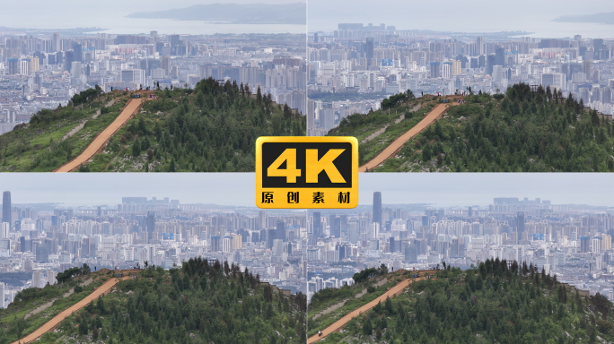 4K-昆明长虫山云海，长虫山山顶风貌