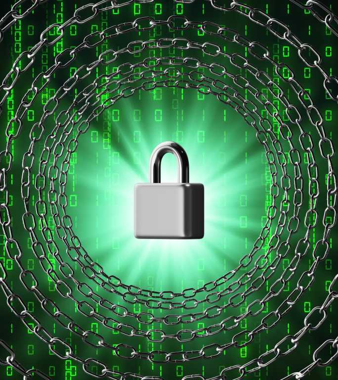 数据信息铁链安全锁（竖版）（一）