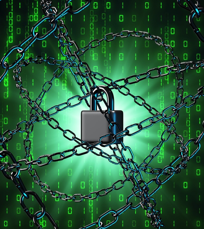 数据信息铁链安全锁（竖版）（八）