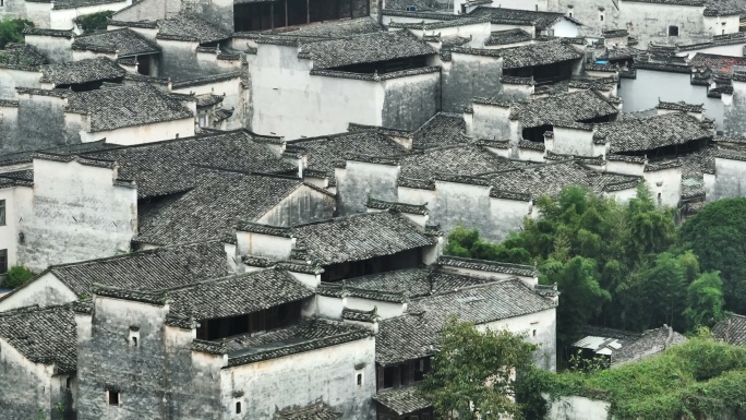 安徽黄山黟县屏山村航拍