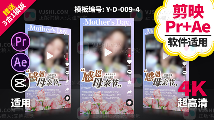 视频素材边框模板 Y-D-009-4