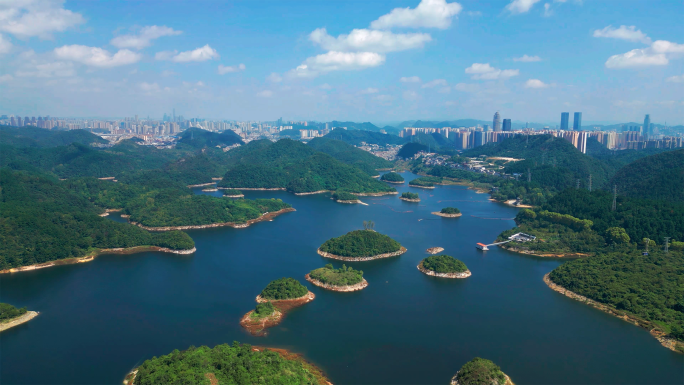 阿哈湖看贵阳城区 饮用水源 生态保护区