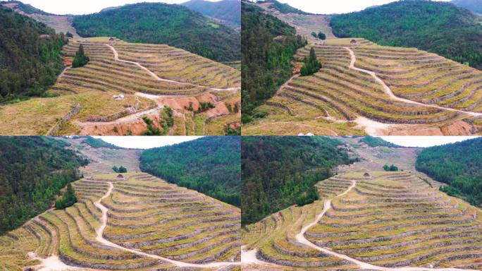 高山大地，山坡上的土地，台地