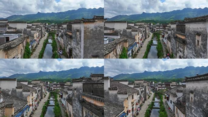 安徽黄山黟县屏山村航拍