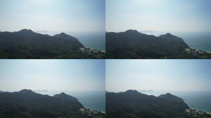 深圳天文台俯视图深圳西涌海滩大海边海岸线