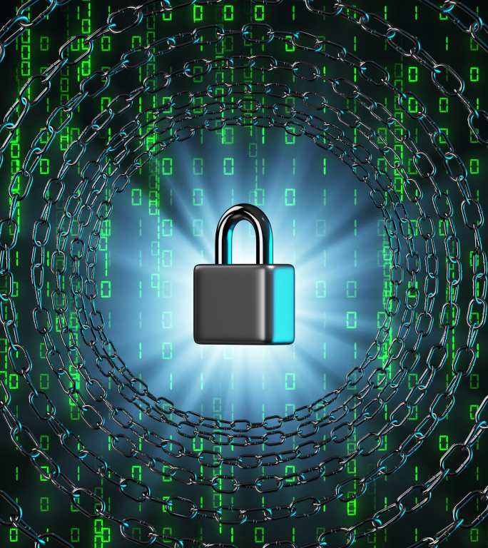 数据信息铁链安全锁（竖版）（二）