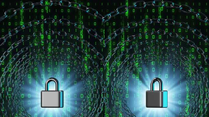 数据信息铁链安全锁（竖版）（二）