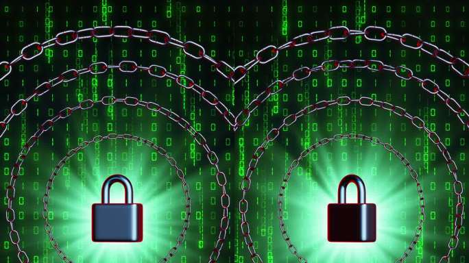 数据信息铁链安全锁（竖版）（十）