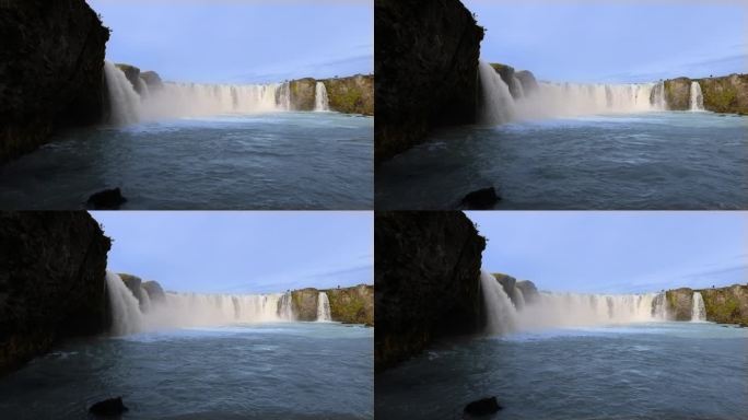 Godafoss瀑布，众神瀑布，阿库雷里市附近著名的旅游目的地