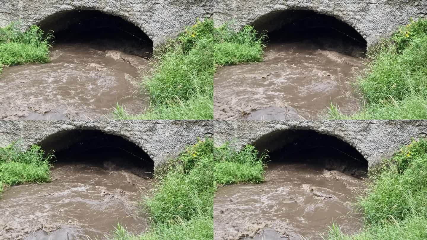 浑水在紧张的河床上流动得很快，很容易被淹死，落水的人被冲到桥下的深处。农田里快速的水流也冲走了表层土