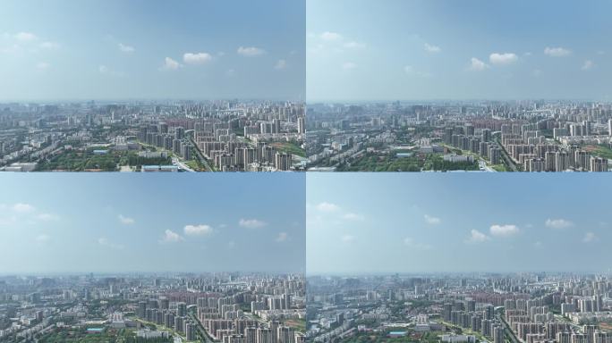 九江市航拍九江城市建筑风光无人机高空视角