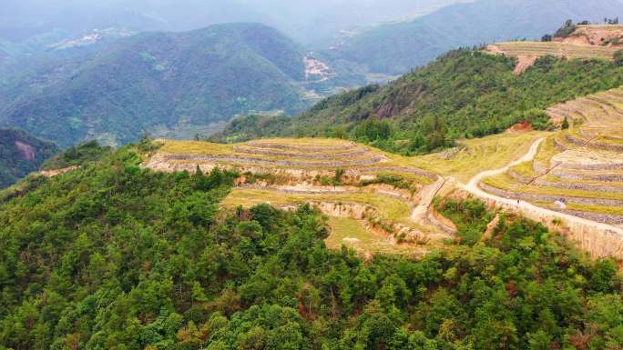 高山大地，山坡上的土地，台地