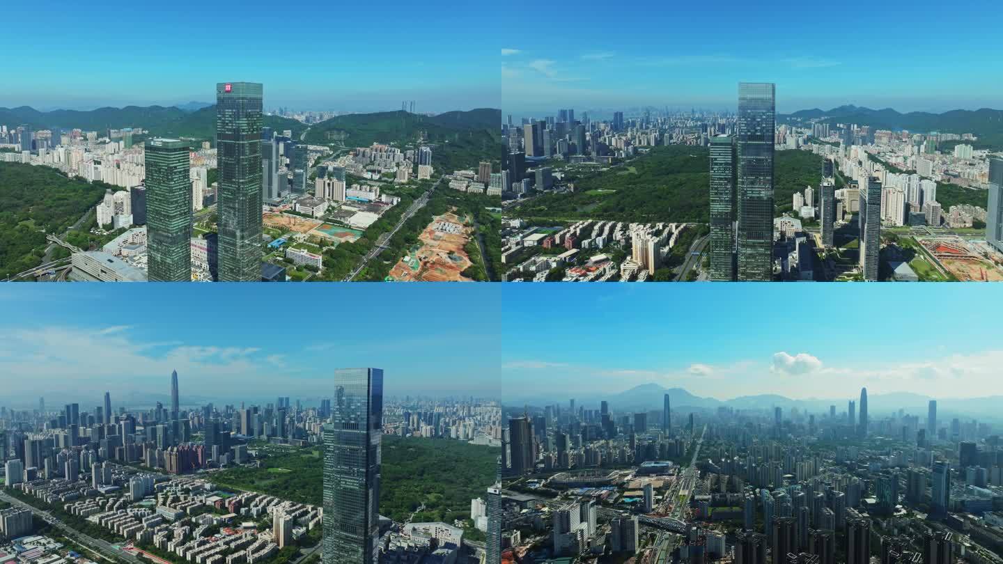 4K航拍深圳市区城市风光