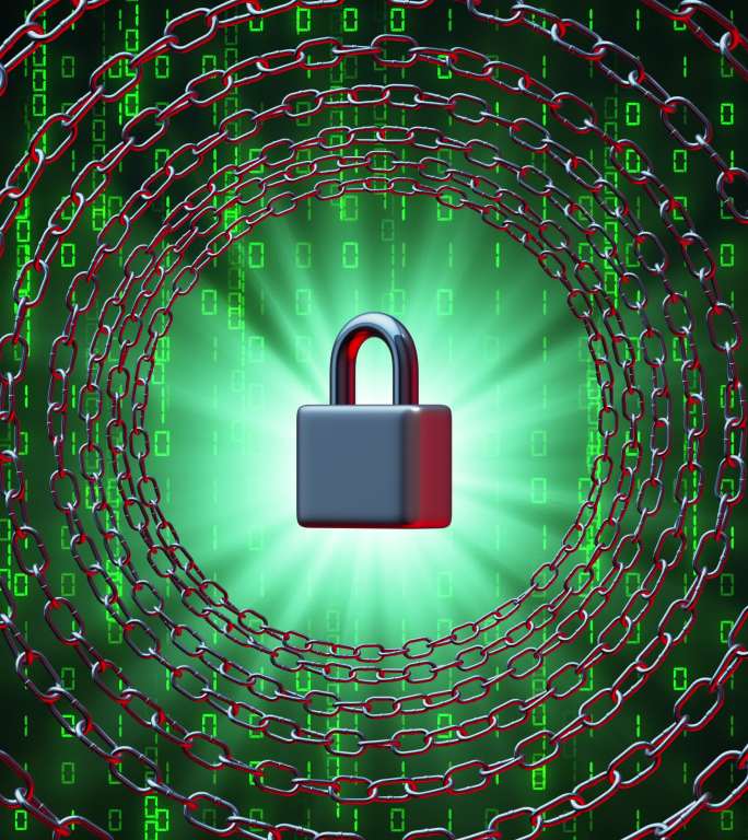 数据信息铁链安全锁（竖版）（三）