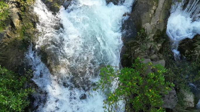自然风景河流清澈流水瀑布
