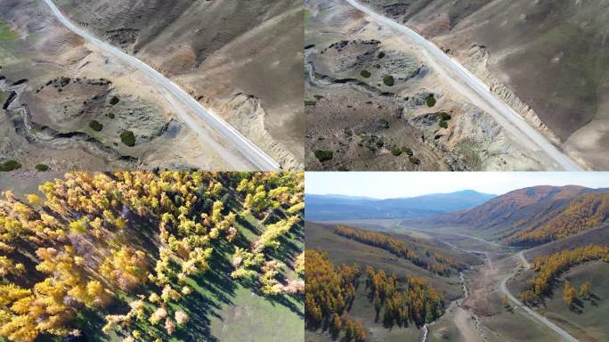 4K航拍新疆风景G219国道风景