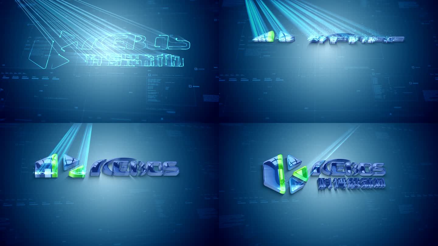 激光扫描企业logo 质感logo 片头