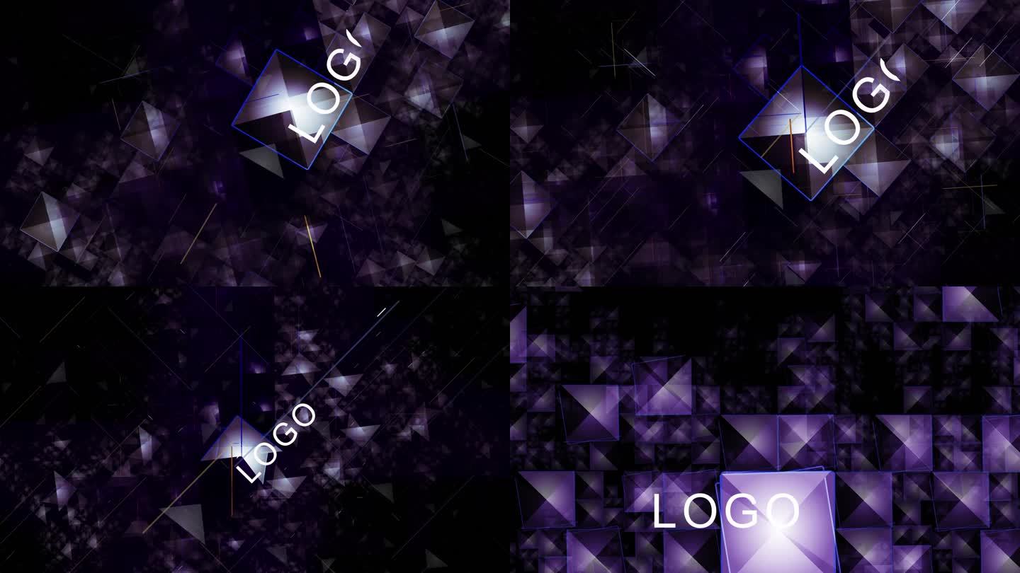 时尚三角设计图形LOGO演绎4KAE工程