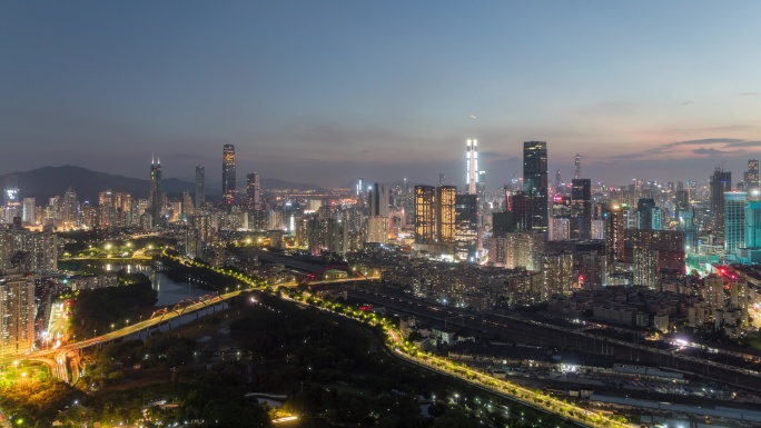 深圳水贝国际拍深圳地标夜景延时摄影