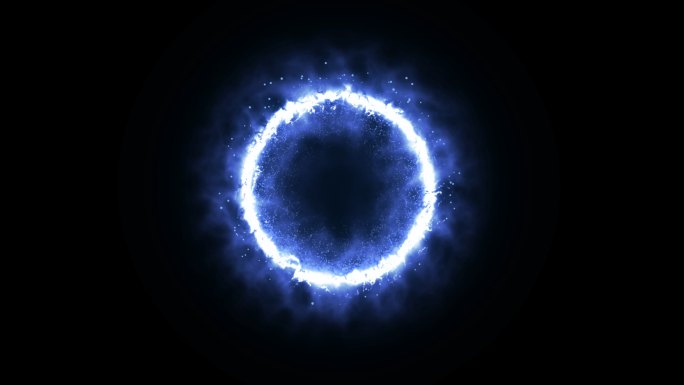 蓝色粒子光环光圈