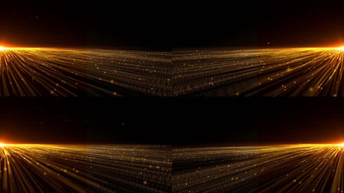 LED大屏金色光线粒子动画视频