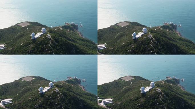 深圳天文台鸟瞰图深圳西涌海滩大海边海岸线