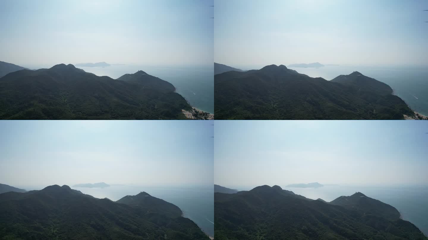 深圳天文台鸟瞰图深圳西涌海滩大海边海岸线