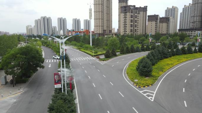 陕西榆林城市设施加湿路灯2